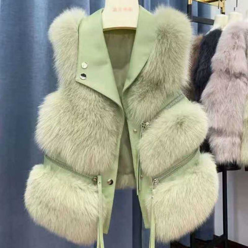 Women's Leather Vest Jacket Winter New Korean Version - ROUTINE FASHION